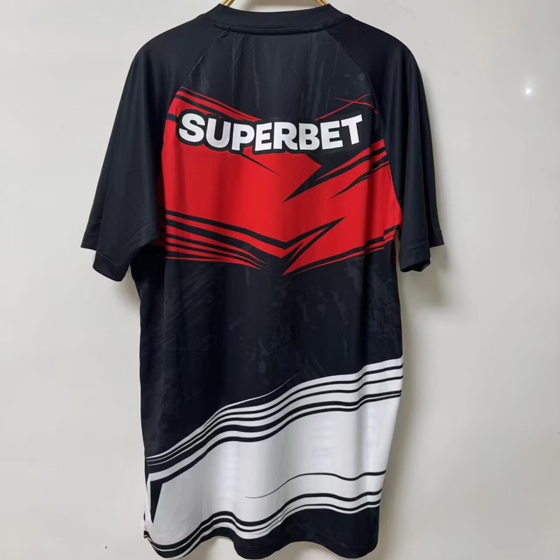 2025-2026 Sao Paulo Black and red training suits Jersey