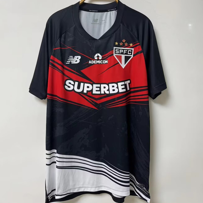 2025-2026 Sao Paulo Black and red training suits Jersey