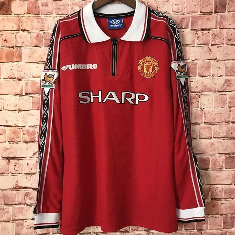 1998 Manchester United Home Long sleeves