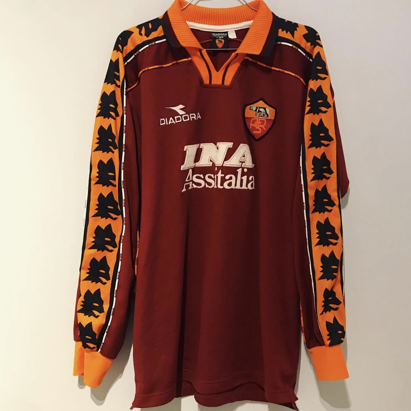 1998-1999 AS ROMA Home Long sleeve