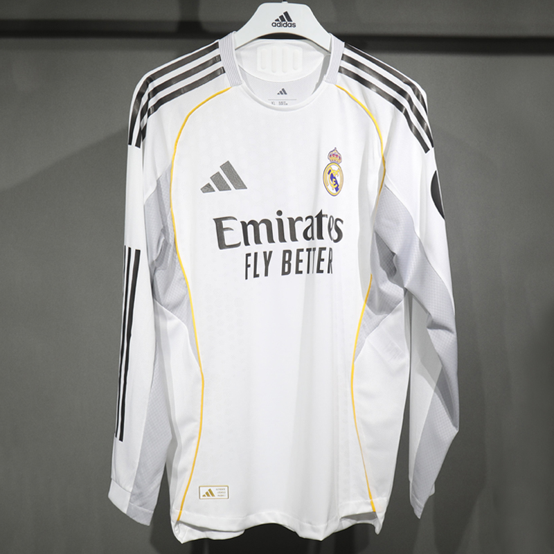 2025-2026 Real Madrid Home Player edition LS