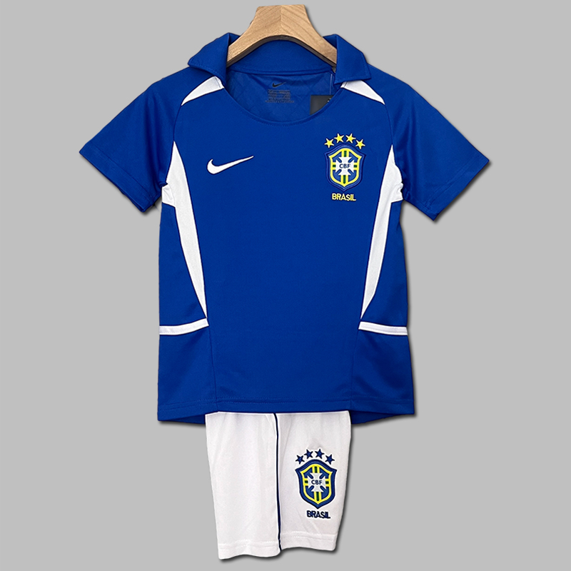 2002 Brazil Away Jersey Kids