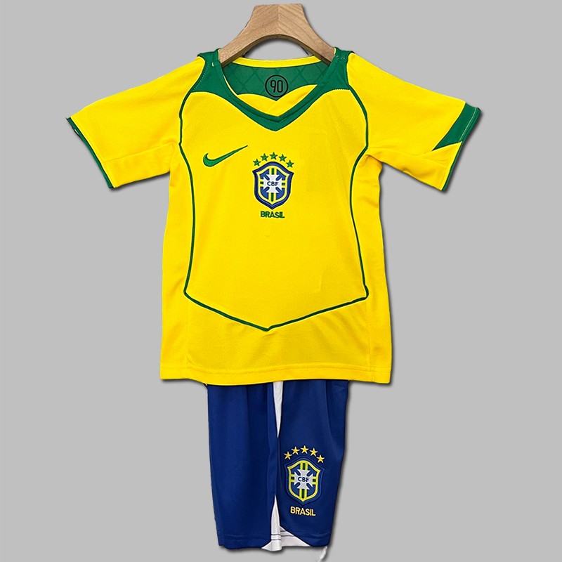 2004 Brazil Home Jersey Kids