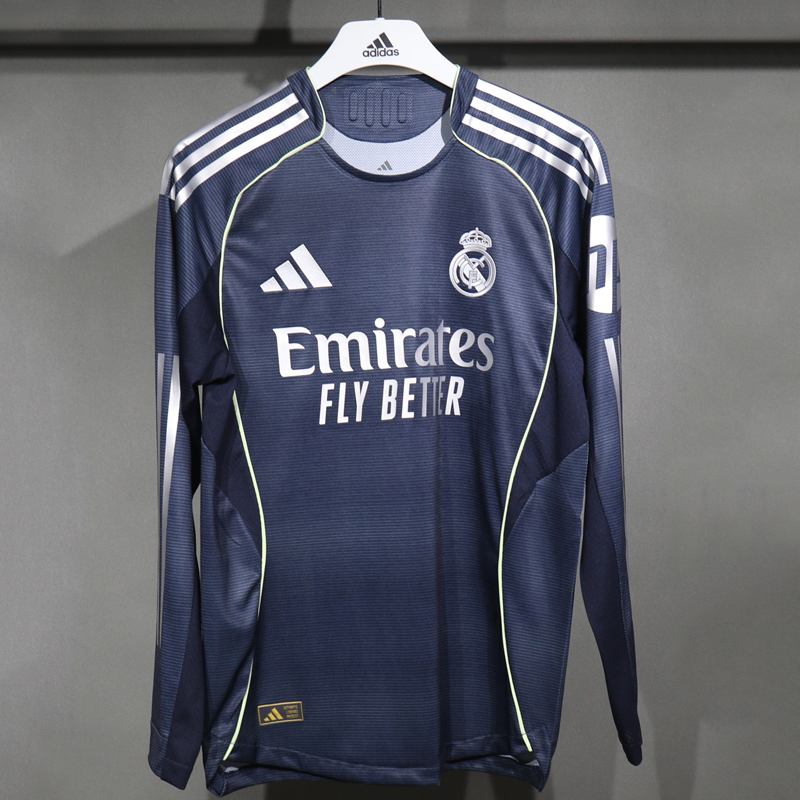 2025-2026 Real Madrid Away Player Version LS