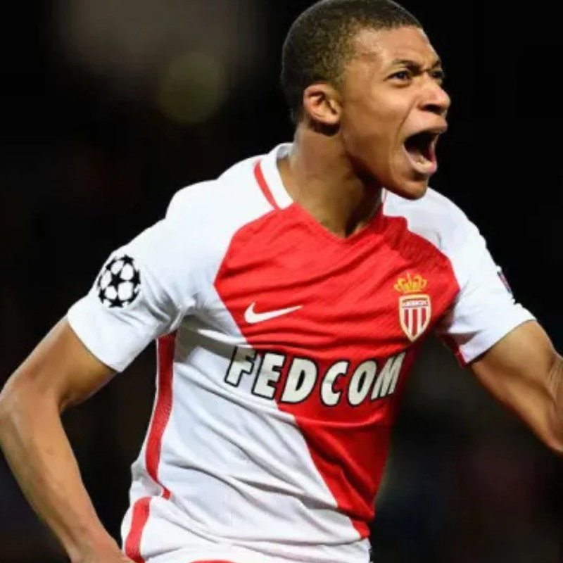 2016-2017Monaco Monaco home retro jersey Champions League version