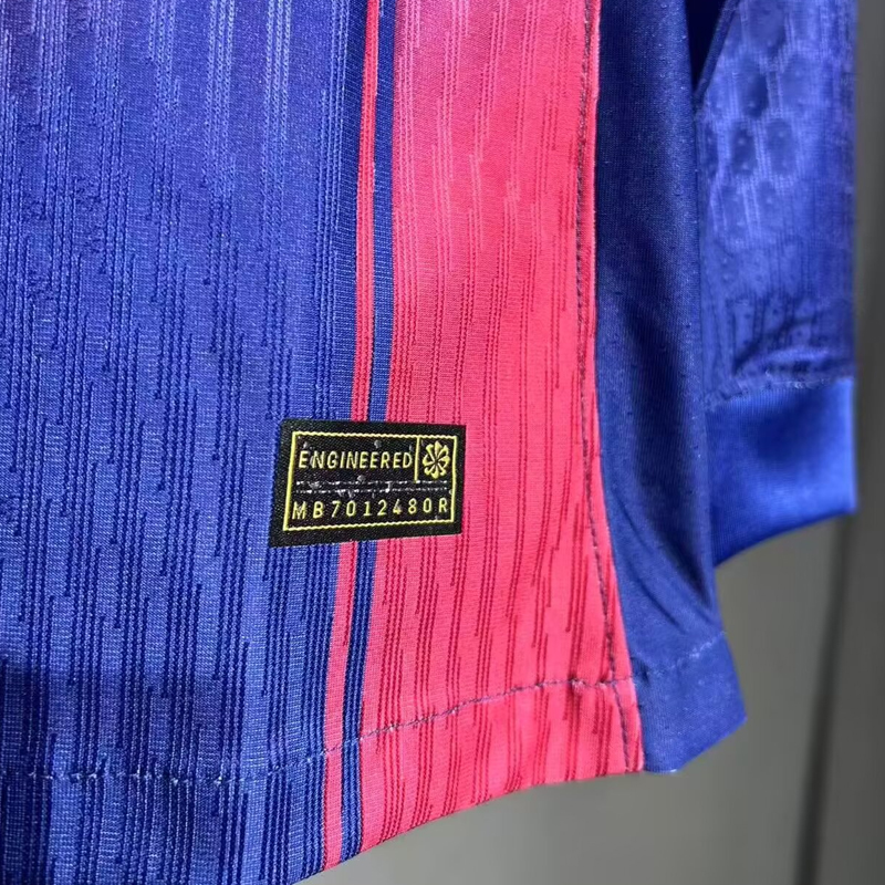 2025-2026 Barcelona Home jersey player Version LS