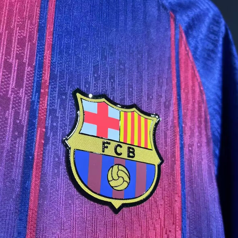 2025-2026 Barcelona Home jersey player Version LS