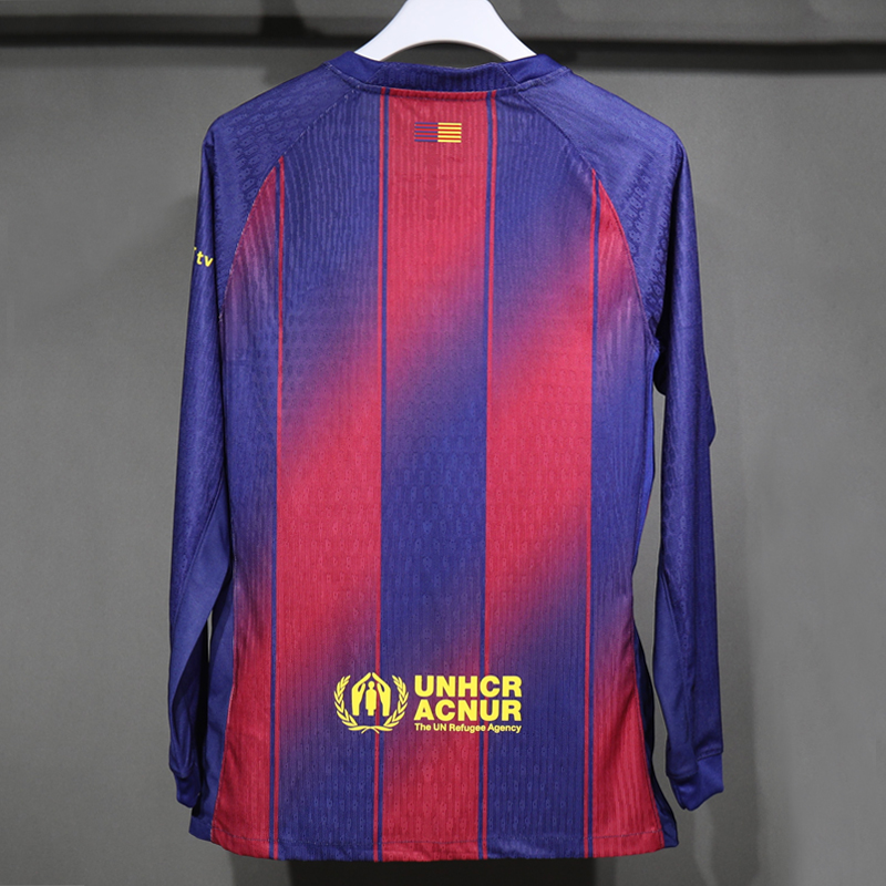 2025-2026 Barcelona Home jersey player Version LS