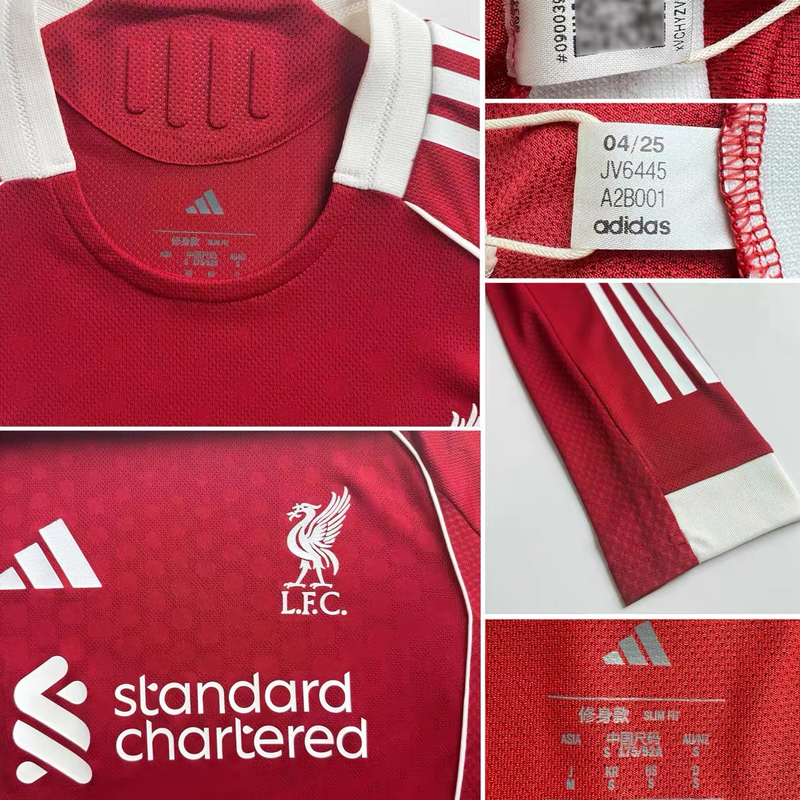 2025-2026 Liverpool Home Player version Jersey LS