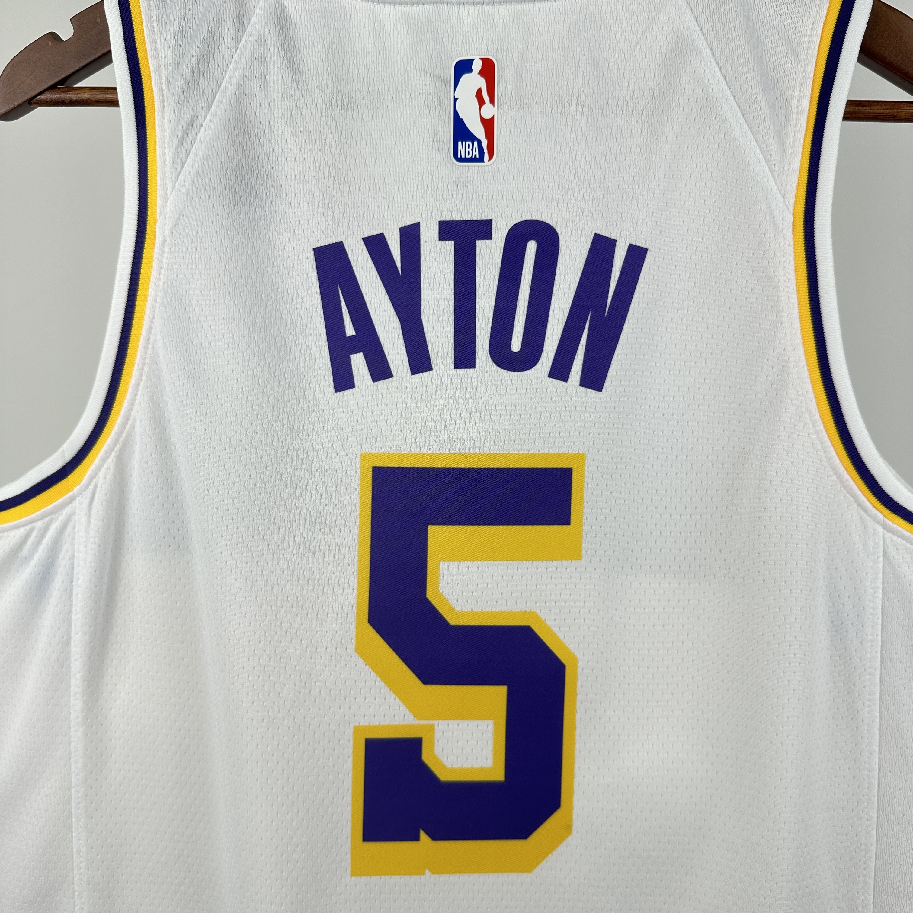23 season Lakers' round-neck white  5 Ayton
