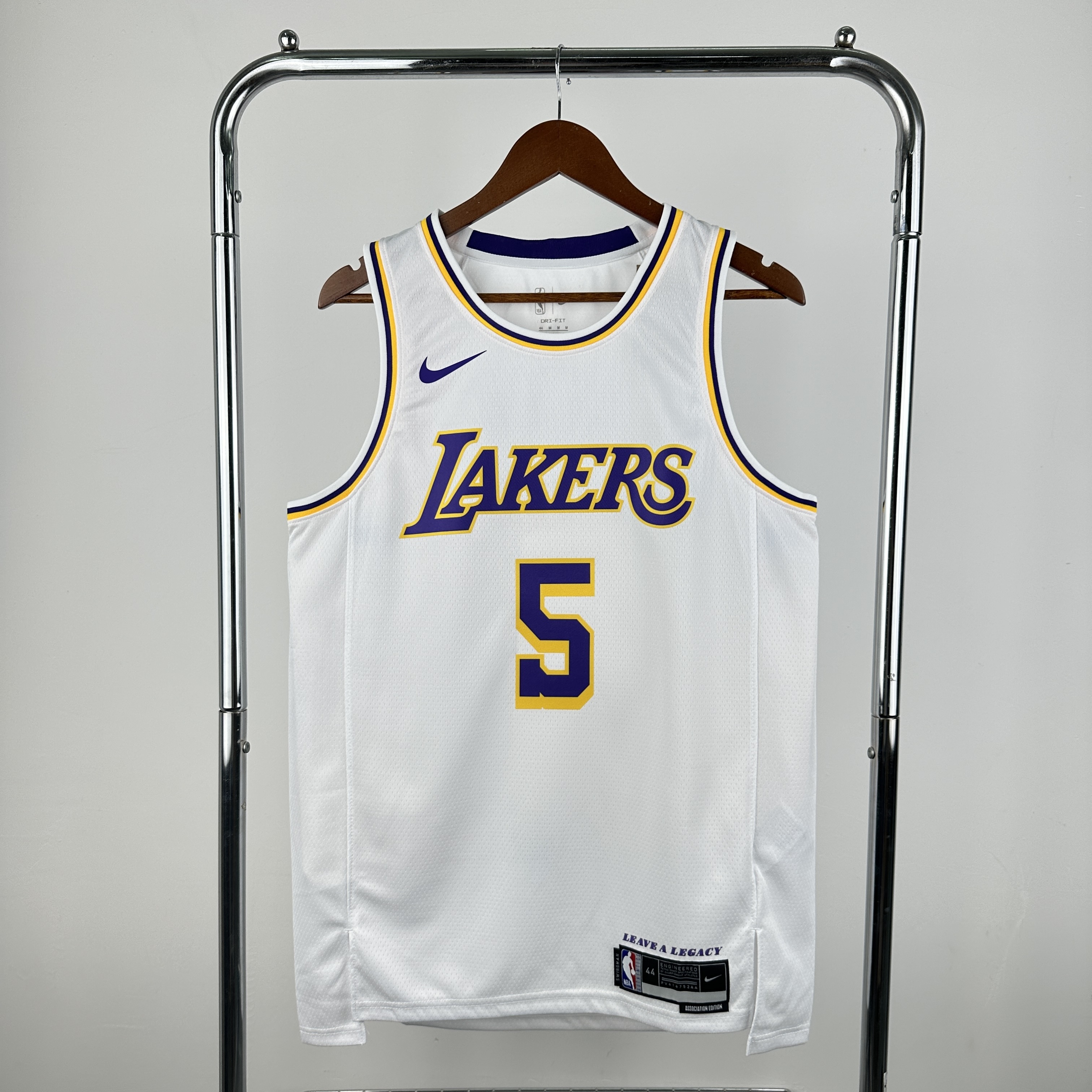 23 season Lakers' round-neck white  5 Ayton