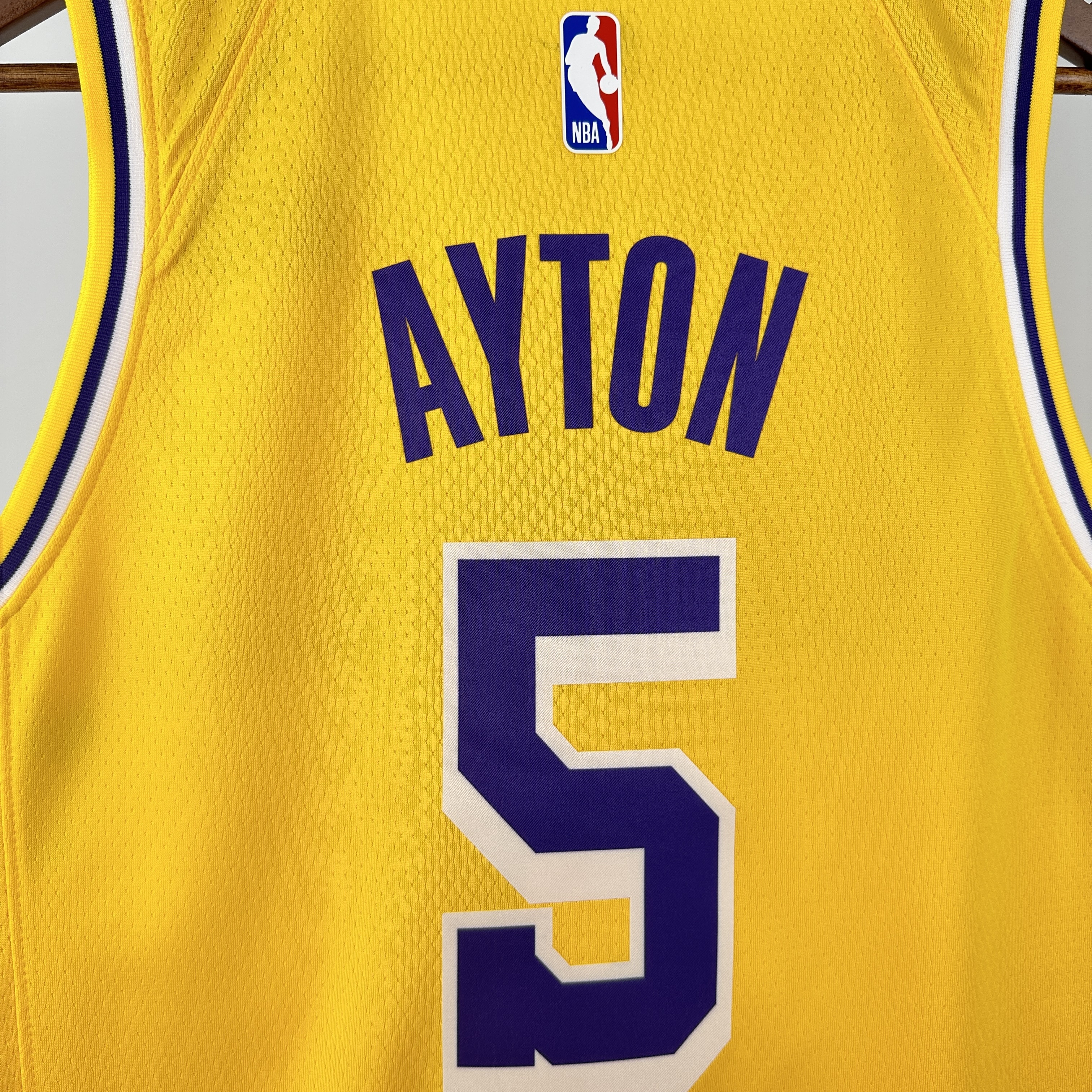 23 season Lakers' round-neck yellow 5 Ayton