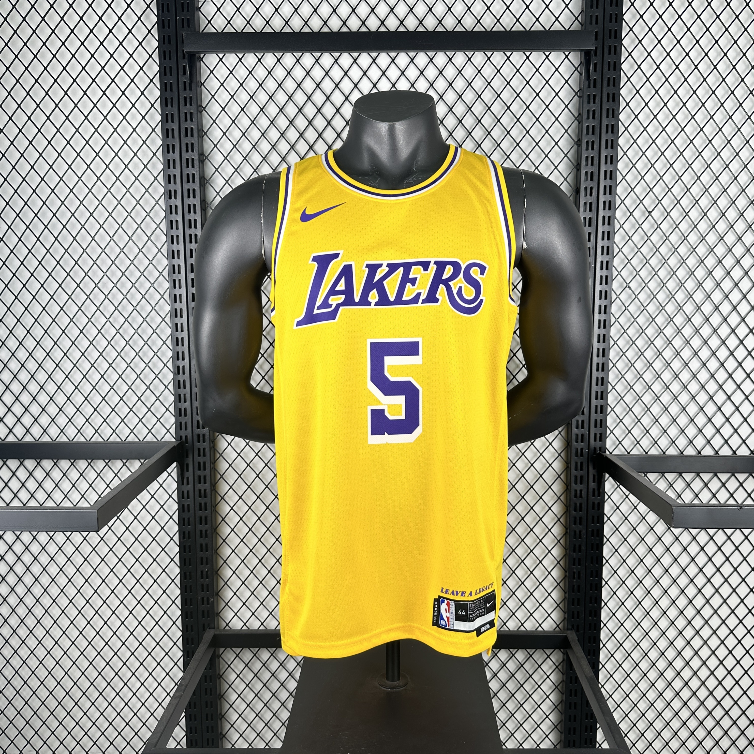 23 season Lakers' round-neck yellow 5 Ayton