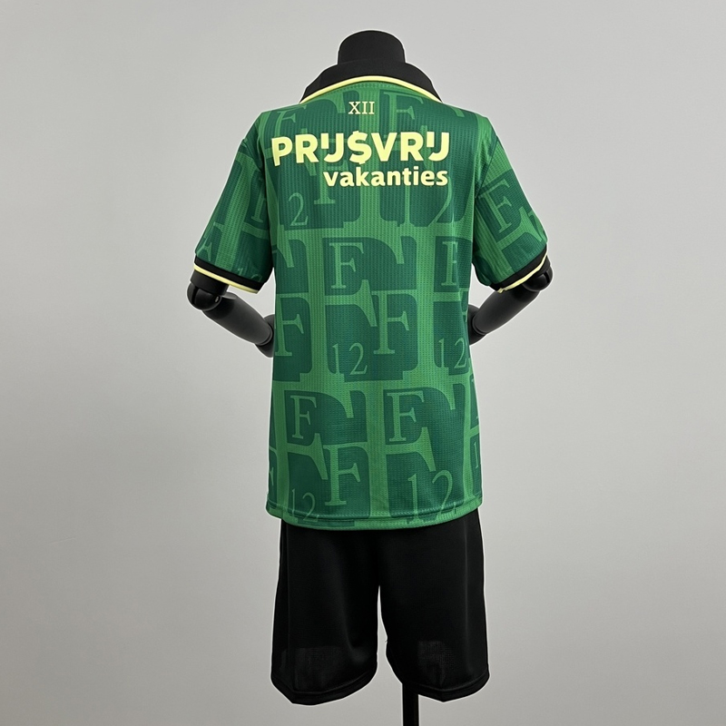 2025-2026 Feyenoord Rotterdam Third Green Jersey Kids