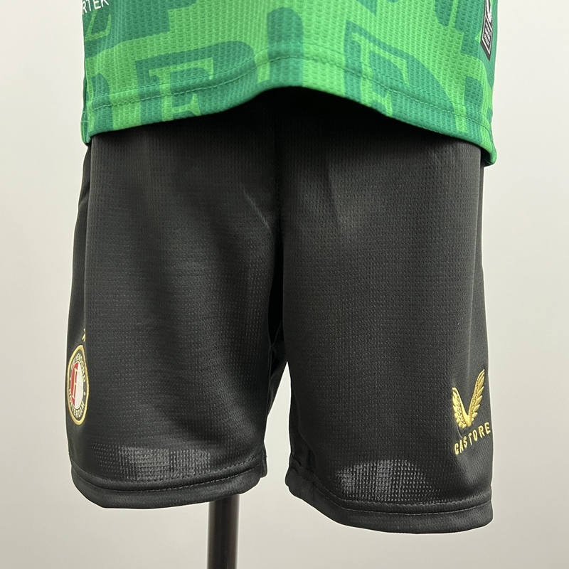 2025-2026 Feyenoord Rotterdam Third Green Jersey Kids