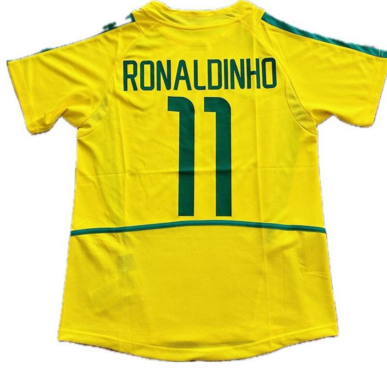 Ronaldinho 11 Brazil National Football Team Yellow 2002 World Cup