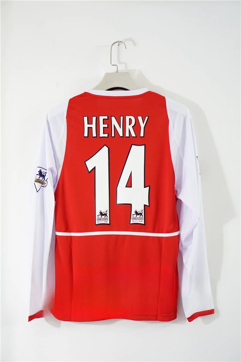 ARSENAL 2002 - 2004  HOME JERSEY LONG-SLEEVED