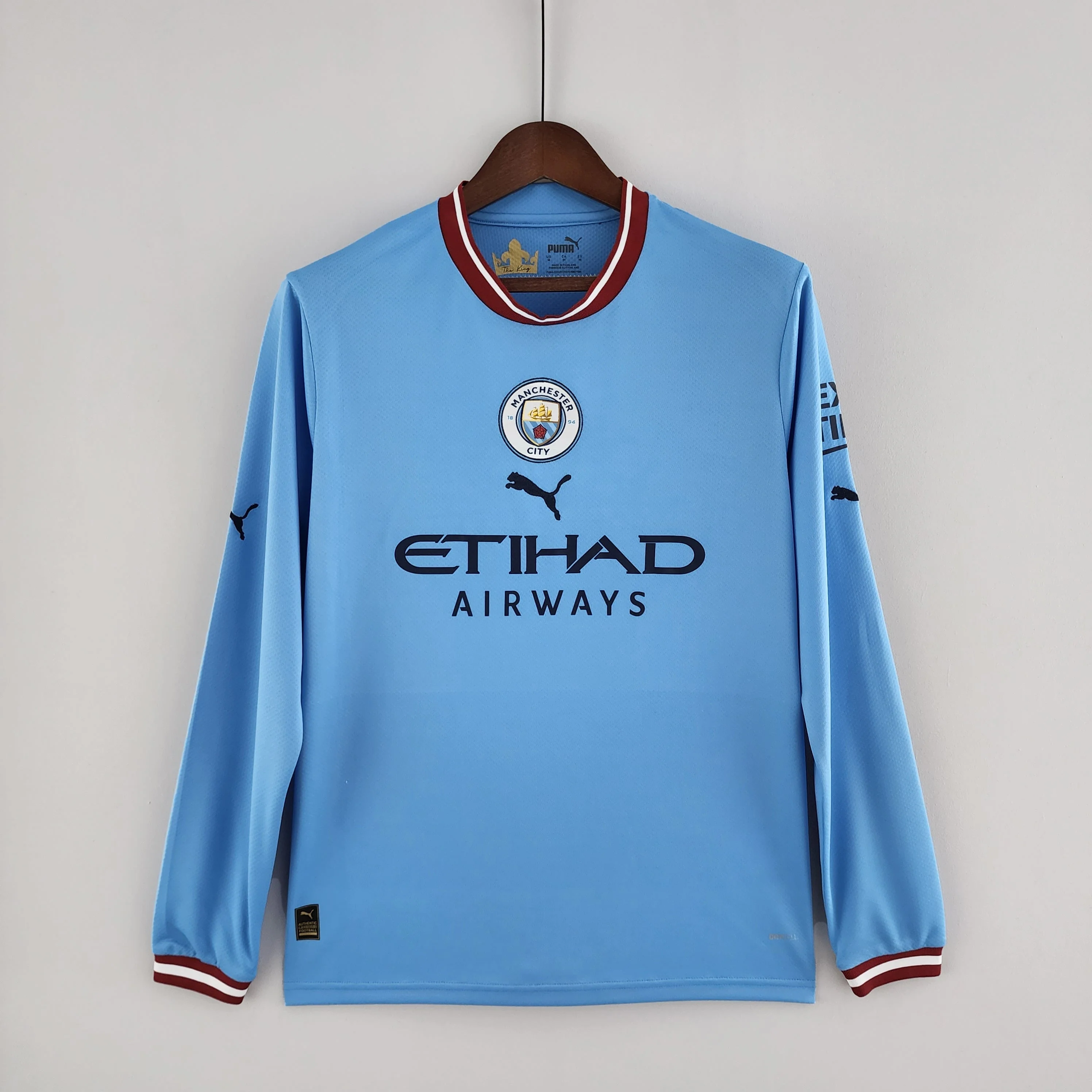 MANCHESTER CITY 2022 - 2023 HOME JERSEY LONG-SLEEVED