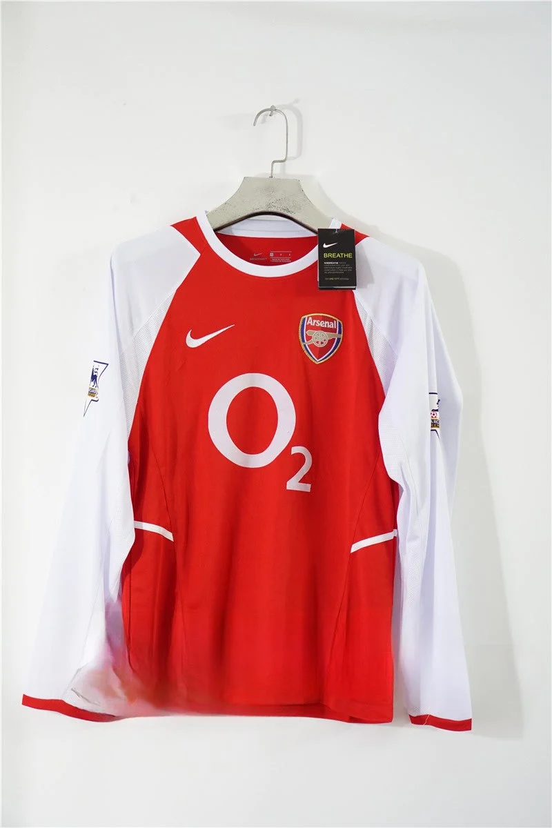 ARSENAL 2002 - 2004  HOME JERSEY LONG-SLEEVED