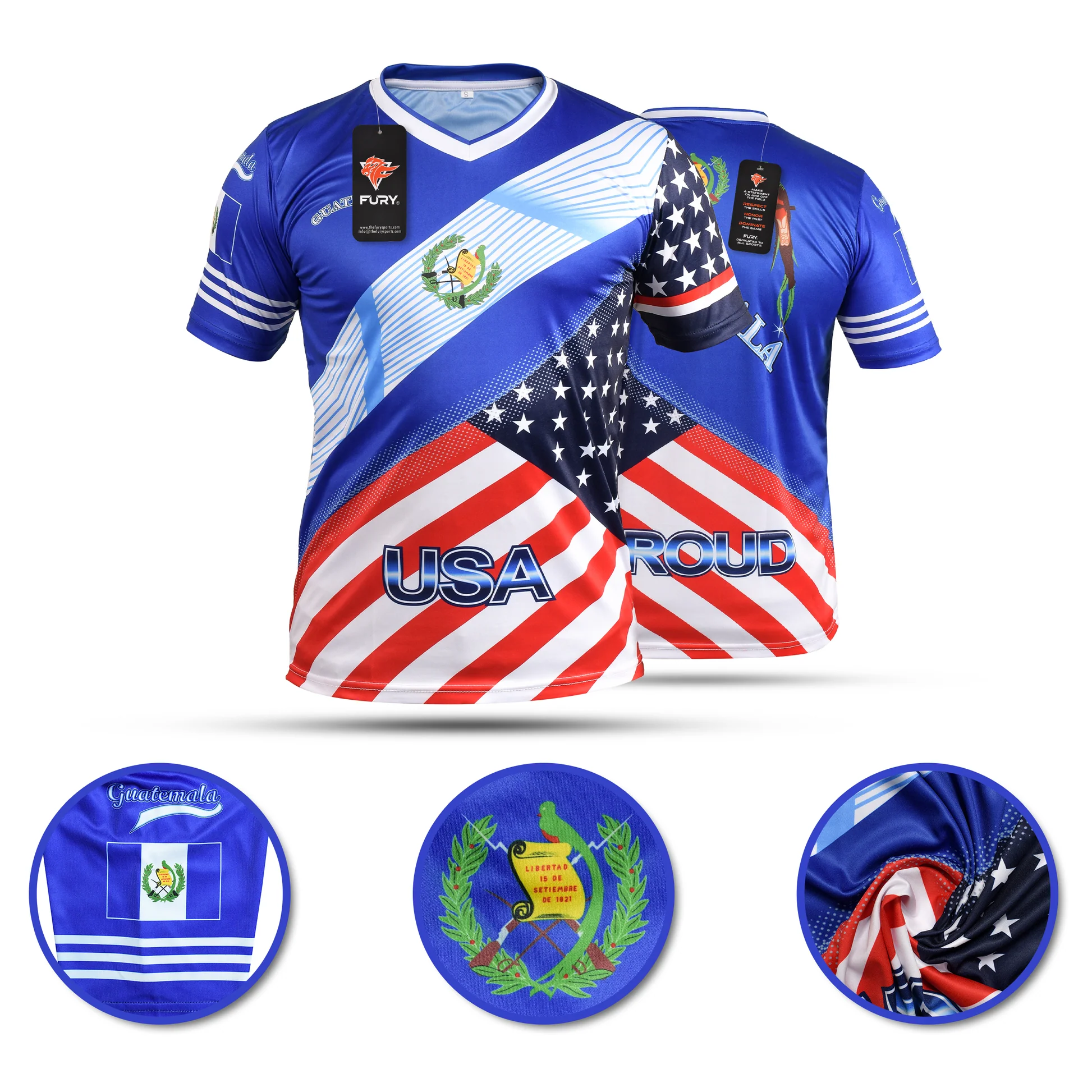 Fury Guatemala Soccer jersey Camiseta de futbol de Guatemala Jersey Camiseta Guatemala Short Sleeve