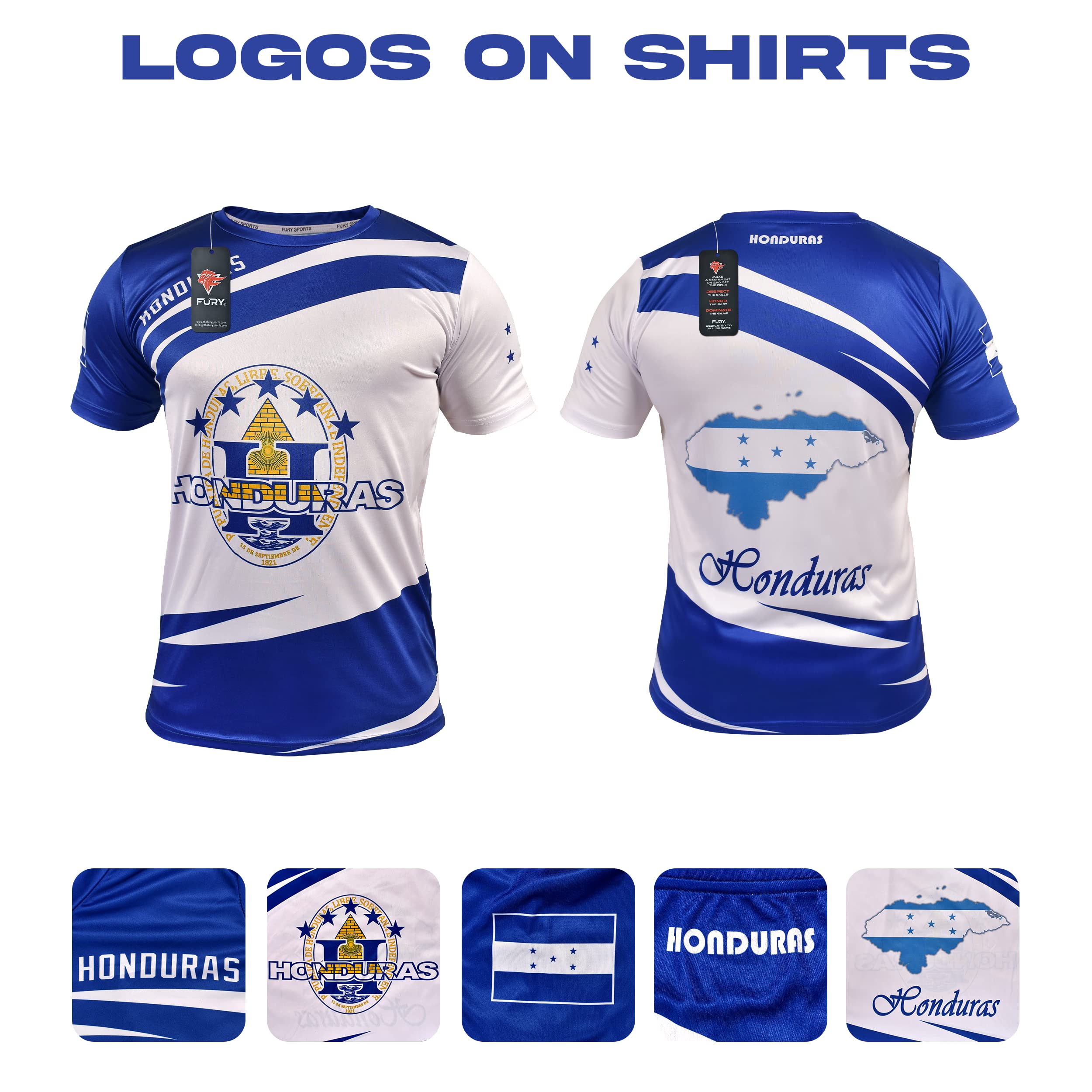 Fury Honduras football shirt - Honduras Shirt - Camiseta de Futbol Honduras shirt Hombres_ Men's_Women's_neutral