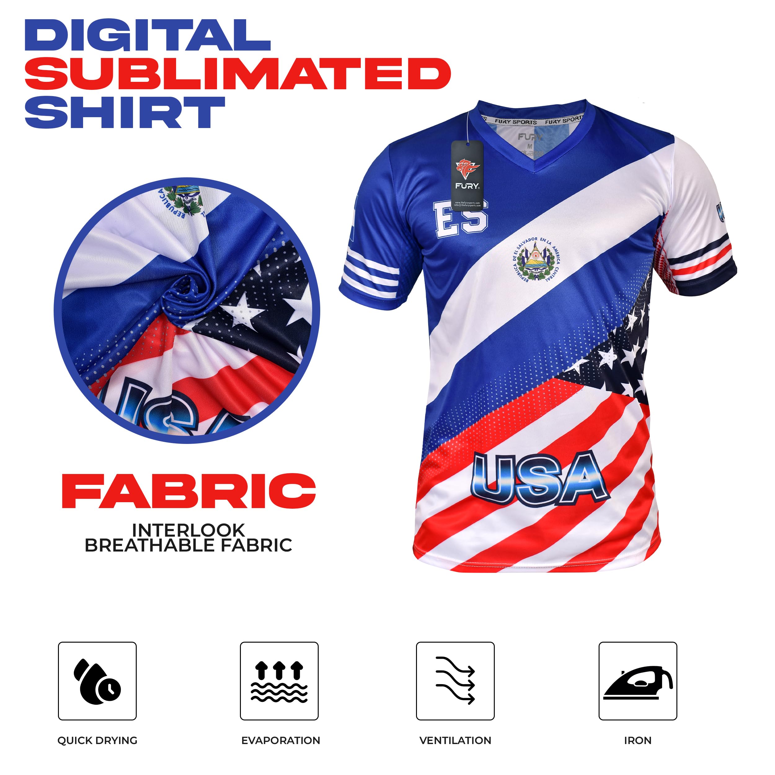 Fury Honduras and USA Flag Mix Soccer Jersey - Honduras Shirt - Camiseta de Futbol Honduras Jersey Hombres_Men_Women_Unisex4