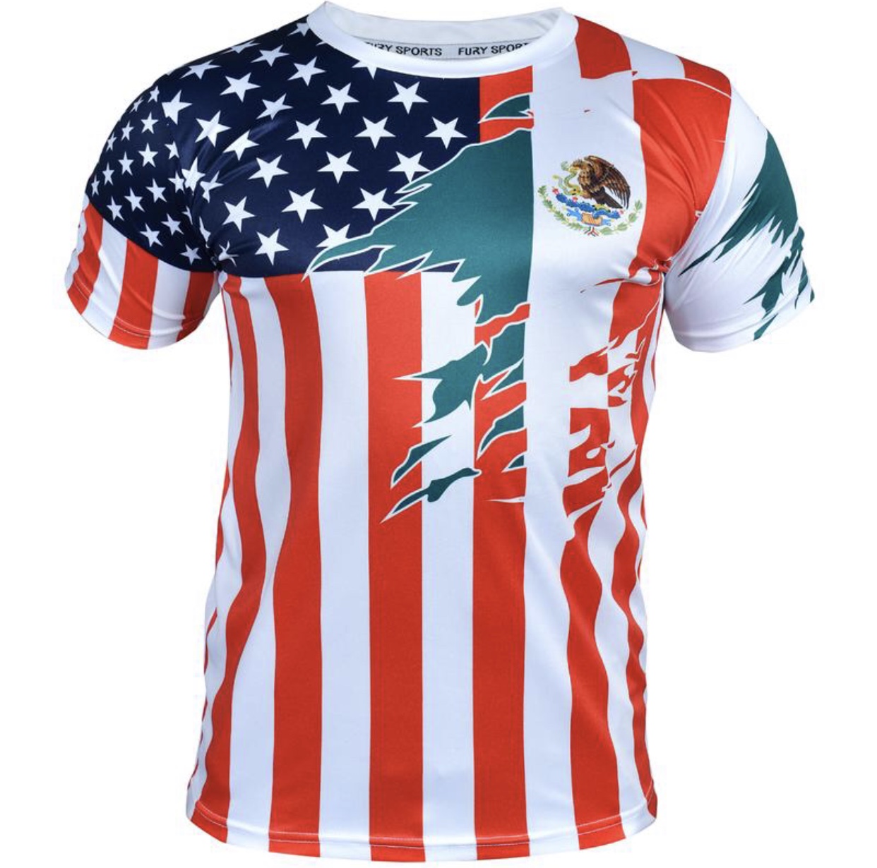 Fury Mexico Early Deal Fury Mexico Guatemala Honduras El Salvador and USA Flag Mix Soccer Jersey - Men_Women_Unisex