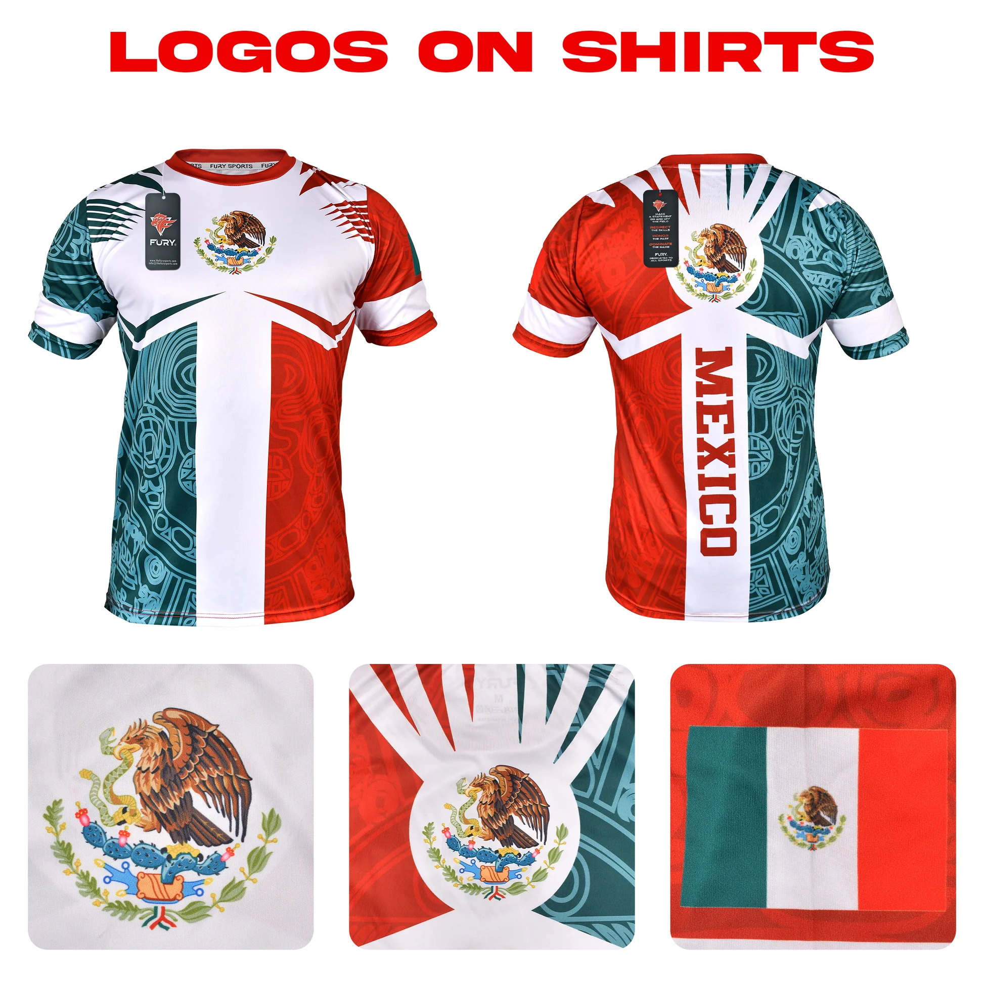 Fury Mexico Soccer Jersey Mexico Shirt for Mexican Unisex_Mujer_Hombre_Men
