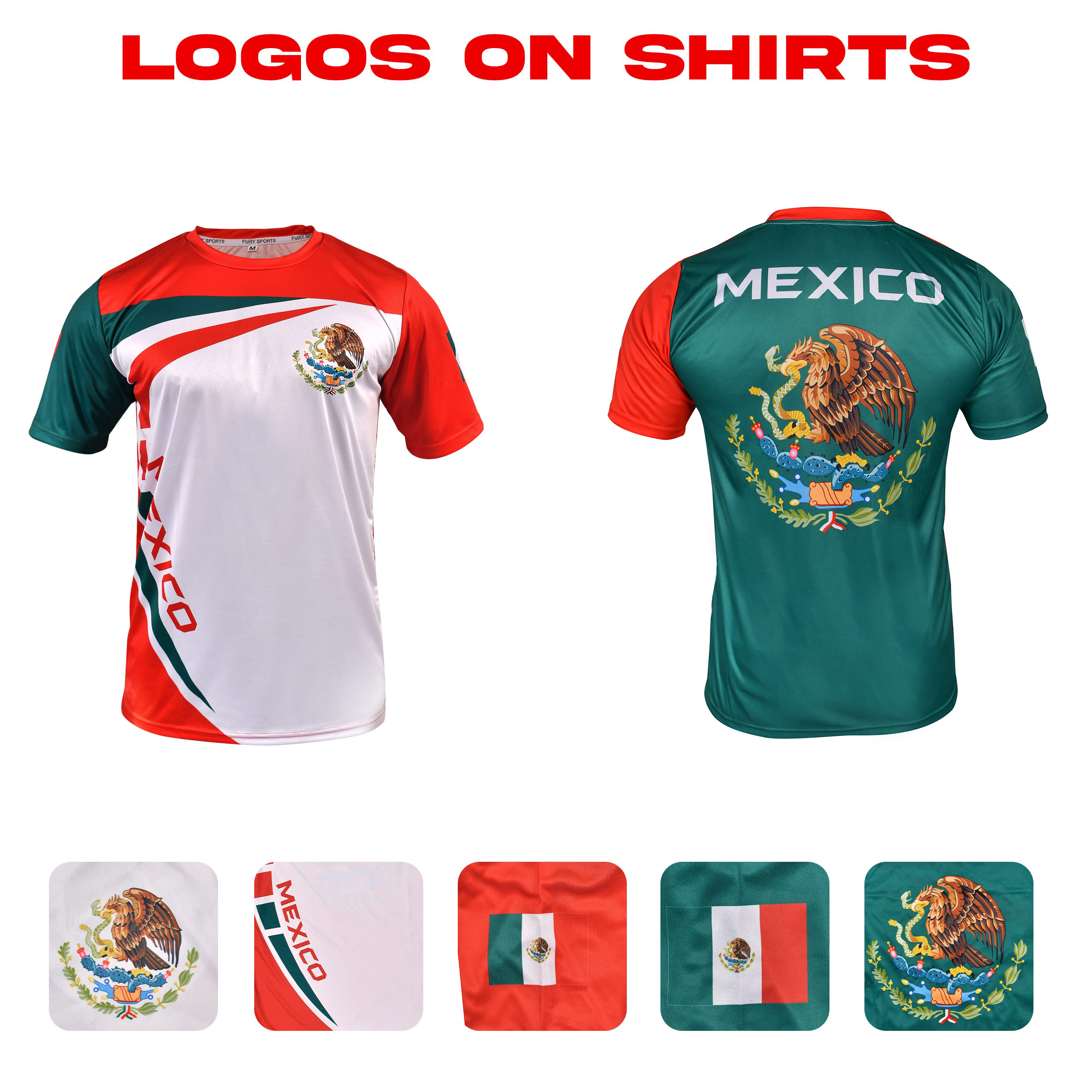 Fury Mexico Soccer Jersey Mexico Shirt Camiseta de Futbol Mexicana Shirt Mexico Jersey Unisex_Mujer_Hombre_Men