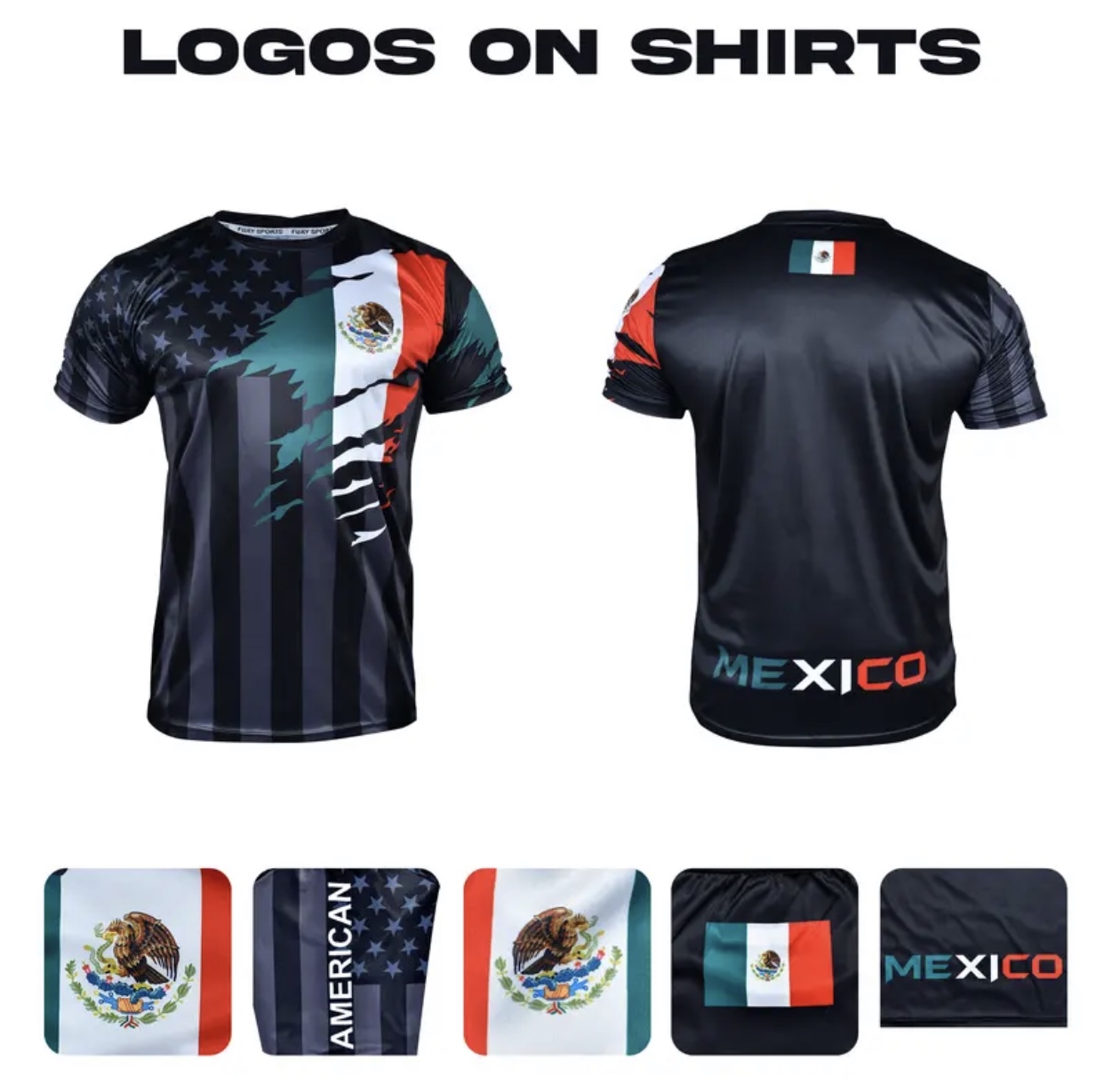 Fury Mexico Early Deal Fury Mexico Guatemala Honduras El Salvador and USA Flag Mix Soccer Jersey - Men_Women_Unisex
