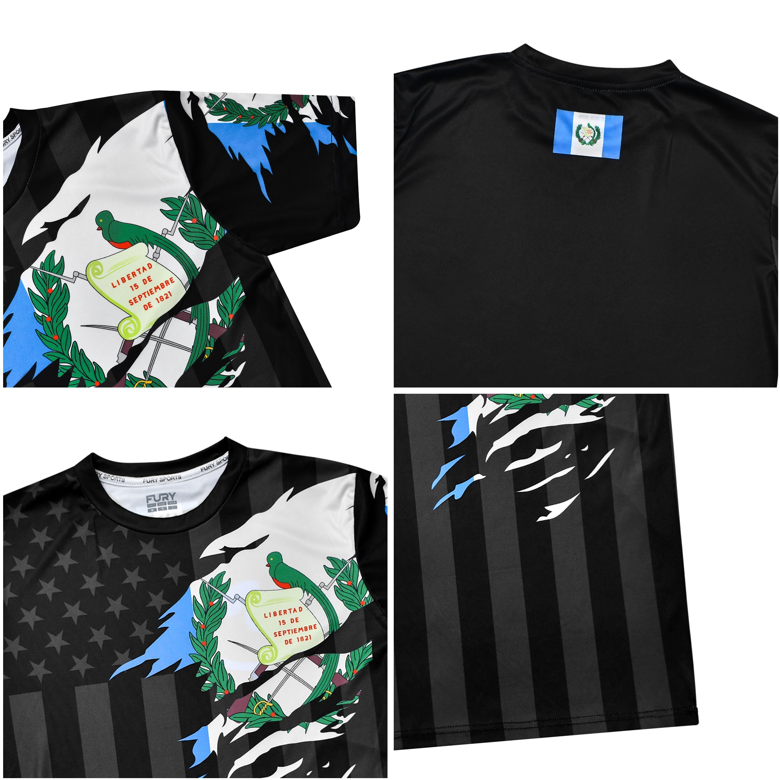 Fury Mexico Early Deal Fury Mexico Guatemala Honduras El Salvador and USA Flag Mix Soccer Jersey - Men_Women_Unisex2