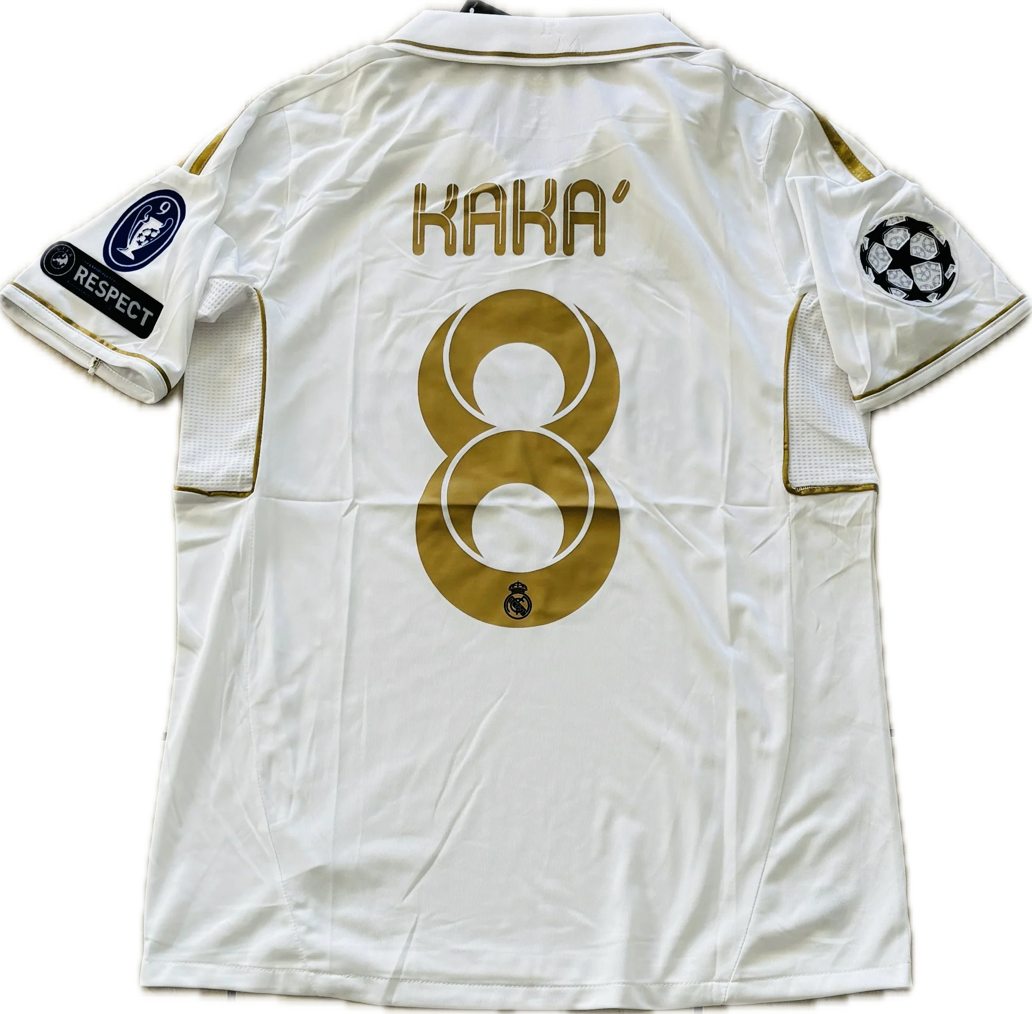 Kaka 2011-12 Real Madrid Adidas White short sleeve UCL champions league jersey