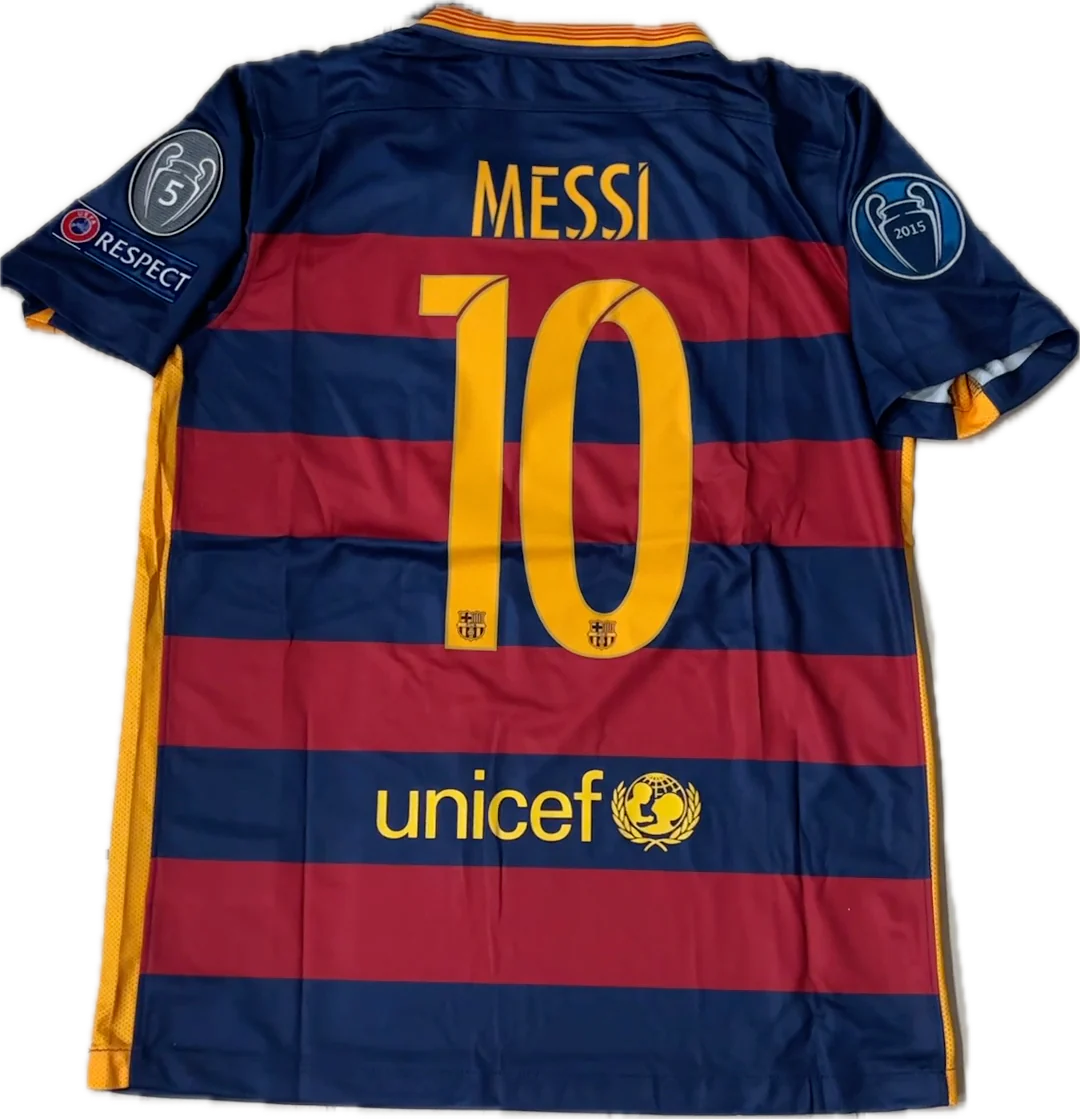 Messi 10 FC Barcelona 2015Nike Final Champions LeagueFootball Soccer Jersey