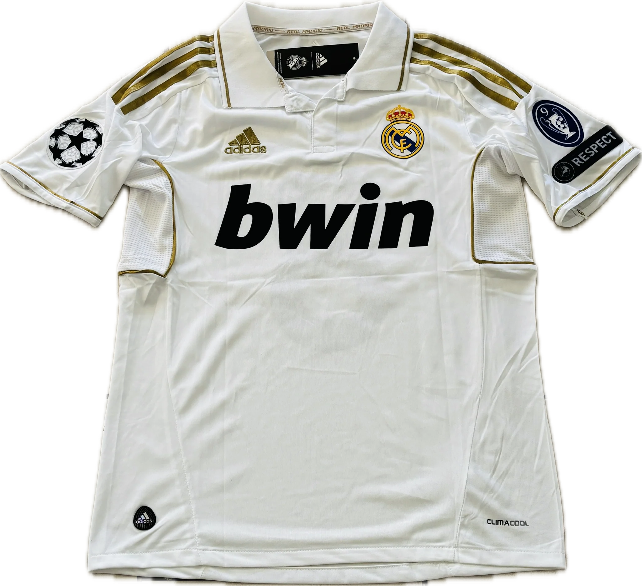 Kaka 2011-12 Real Madrid Adidas White short sleeve UCL champions league jersey