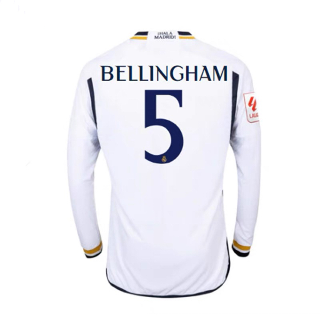 23-24 season Real Madrid home long-sleeved jersey No. 5 Bellingham No. 10 Modric football uniform men