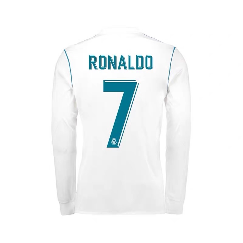 17-18 Champions League Real Madrid shirt No. 7 Ronaldo long sleeve fan commemorative edition football shirt