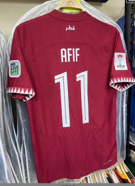 2023 Qatar national team home Asian Cup final players edition jersey