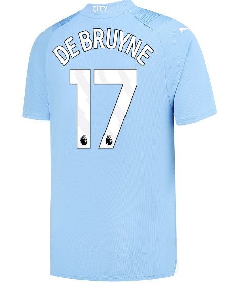 2122 Manchester City shirt home number 17 De Bruyne