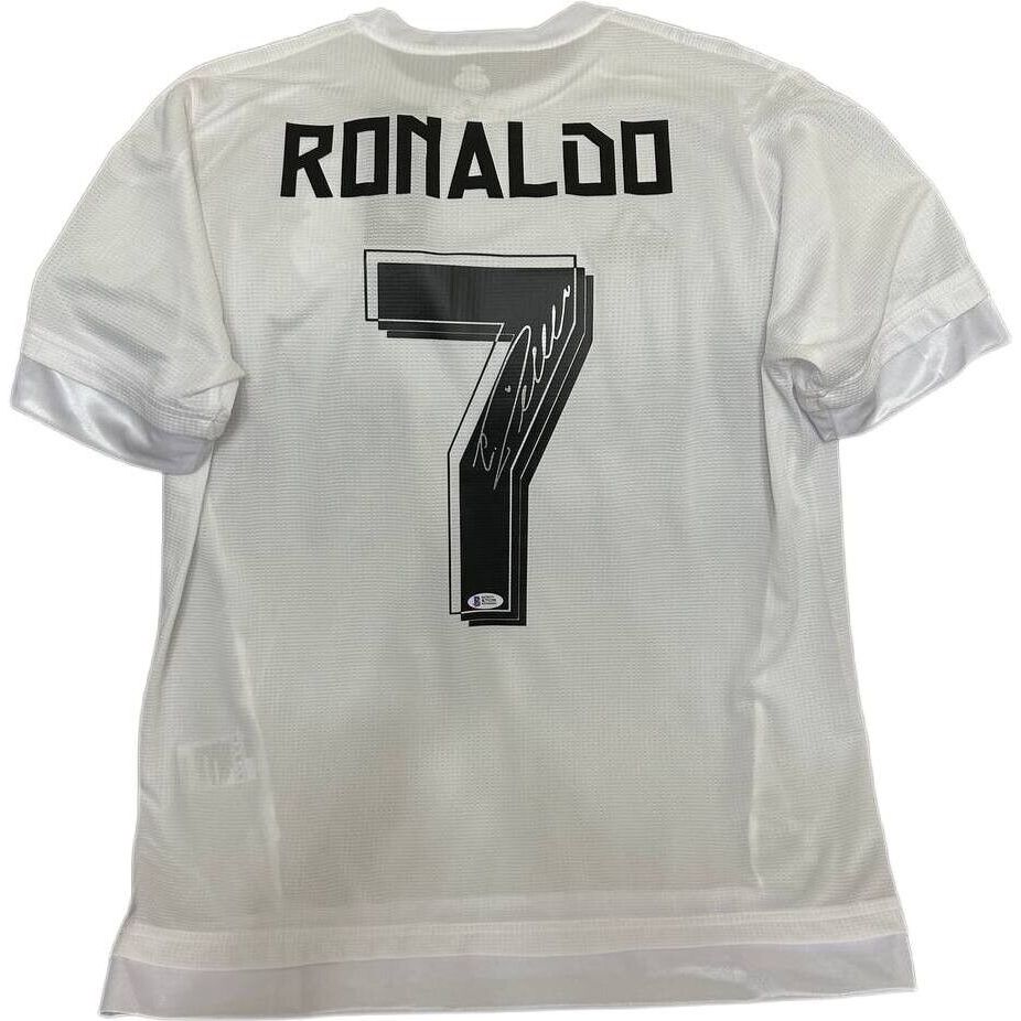 Jersey CRISTIANO RONALDO White Signed REAL MADRID BAS Authentication