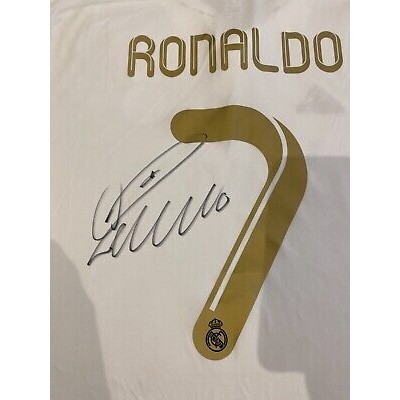 Cristiano Ronaldo Hand Signed Real Madrid Shirt #7 + COA Retro Jersey Autograph