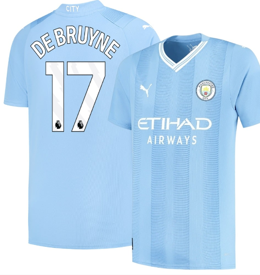 2122 Manchester City shirt home number 17 De Bruyne