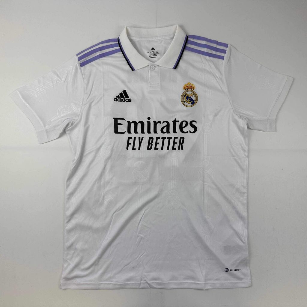Printed signed Vinny Vinicius Jr. Real Madrid 2022-23 white jersey BAS COA