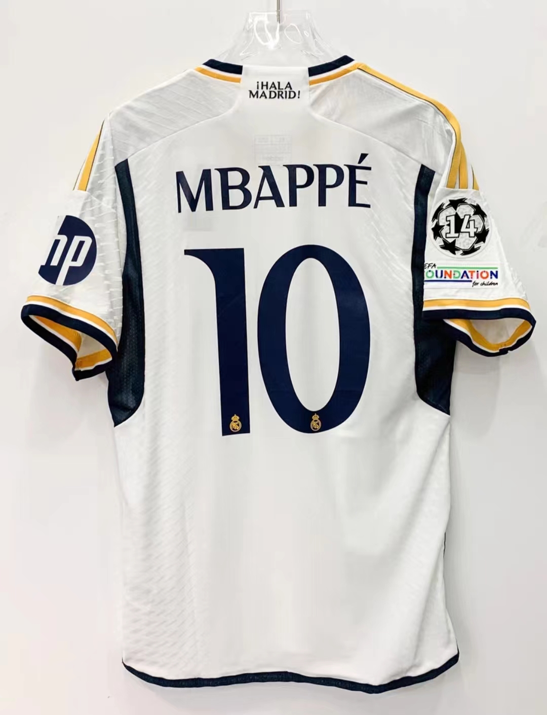 Real Madrid shirt No. 5 Bellingham 2324 Home No. 10 Mbappe Champions League player version of Vinicius