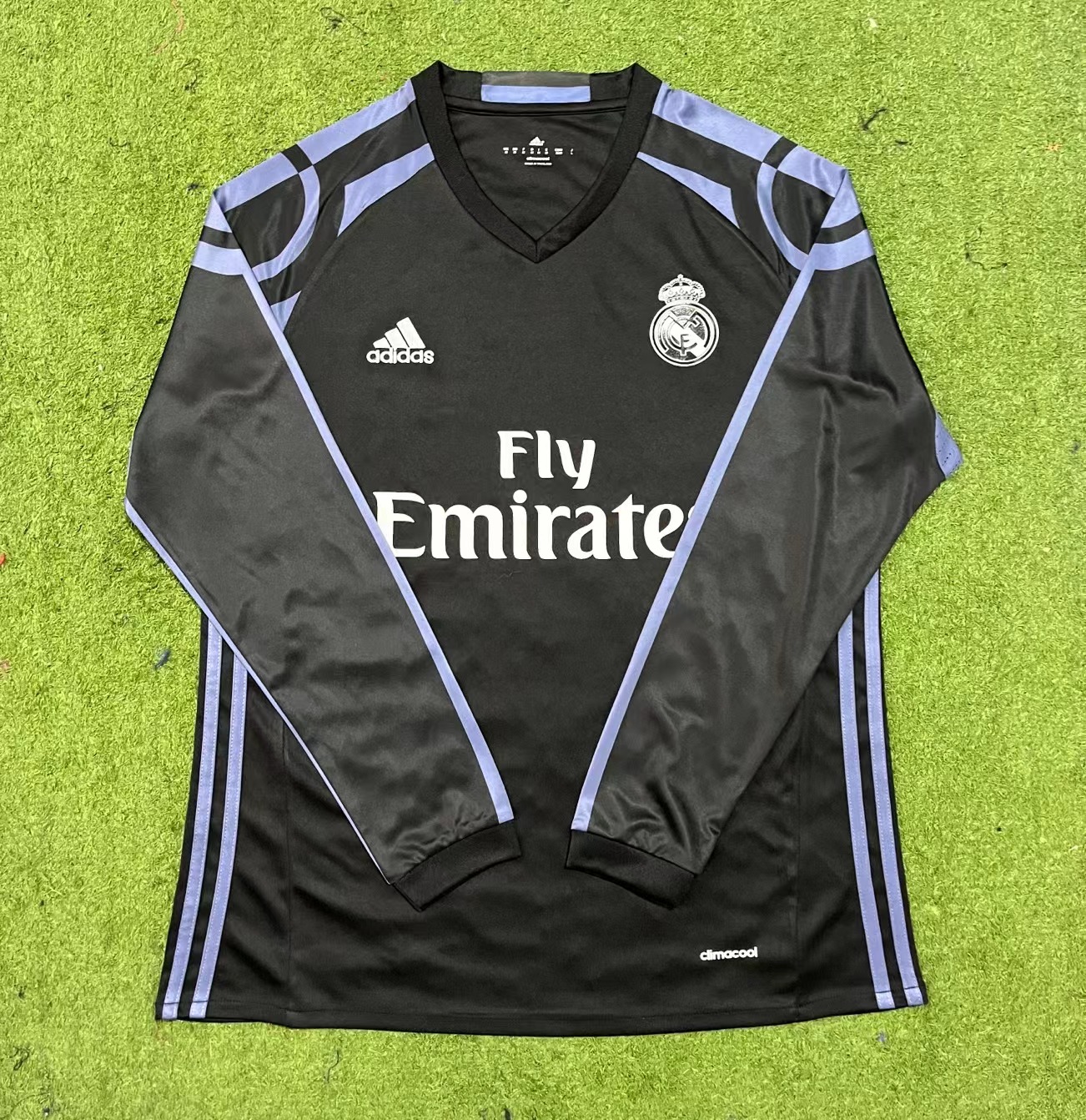 16-17 Real Madrid two guest black long sleeve S-2XL
