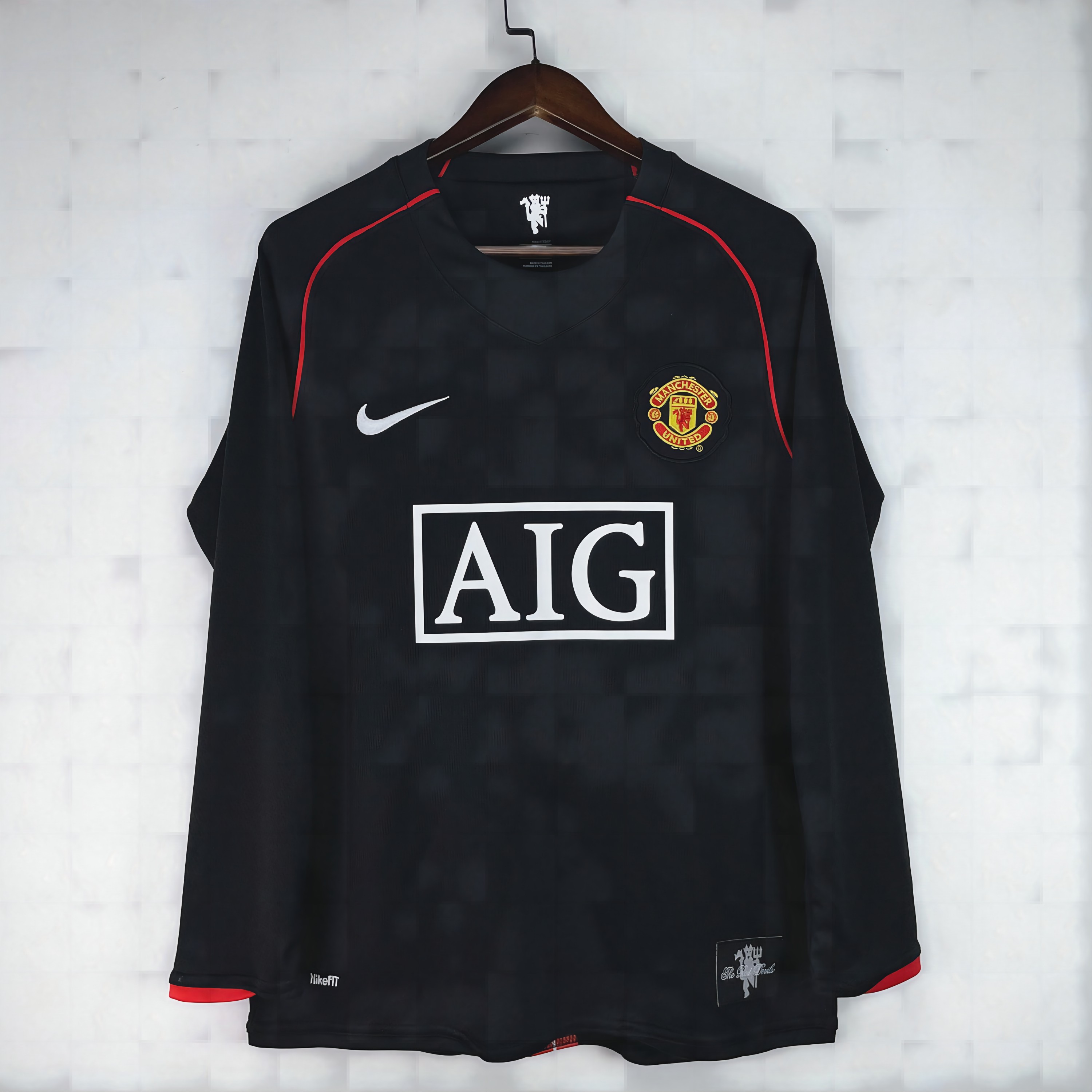07-08 Manchester United Guest Black long sleeve S-2XL
