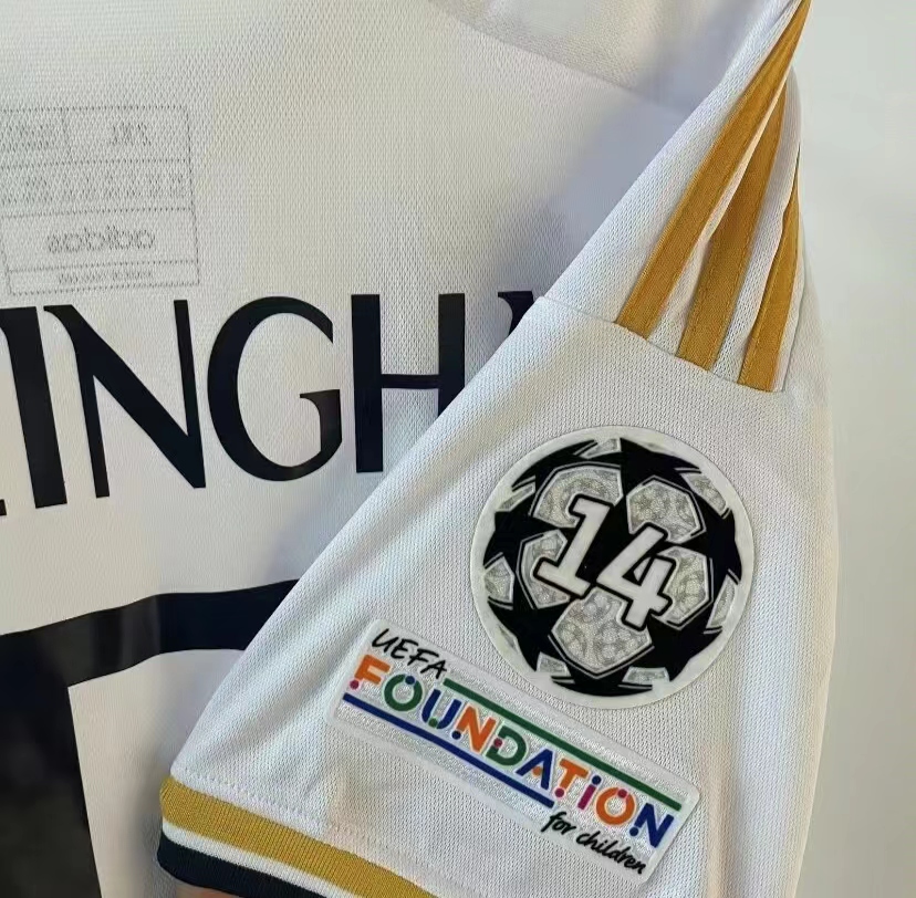 2024-2025 Real Madrid Home Number 5 Bellingham Short Sleeve Soccer Breathable Jersey