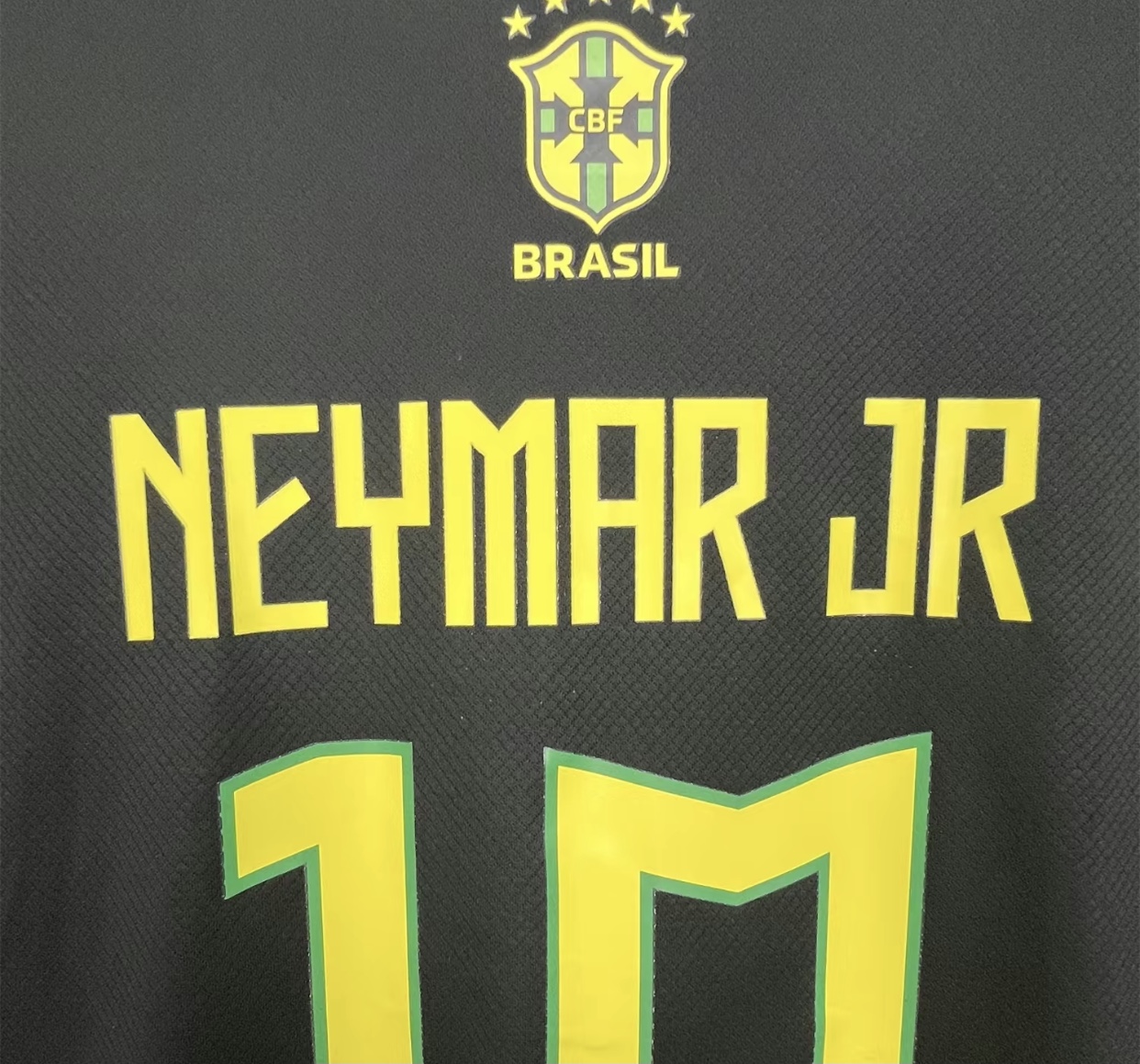 2425 Brazil Black Short Sleeve SpecialEdition Redeemer Five Star Soccer Jersey