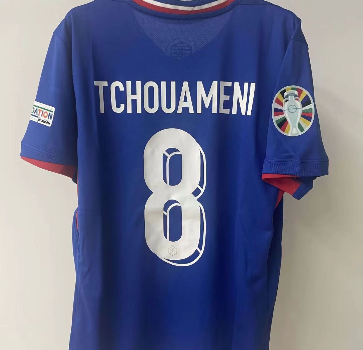 2024 European Cup France Home kit NO.8 TCHOUAMENI, Breathable Football Jersey