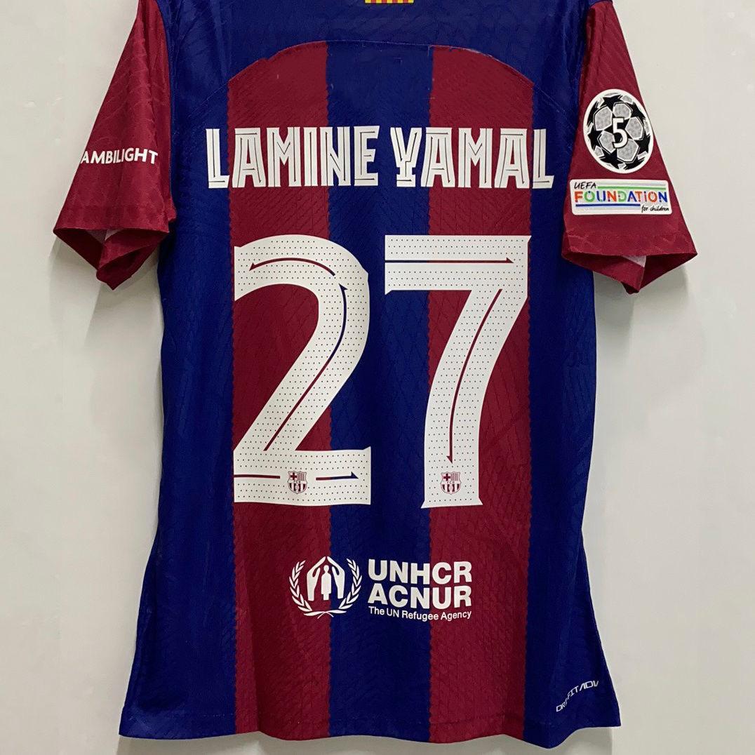 23-24 Barca home Champions League edition jersey No. 6 Garvey 21 De Jong Pedri Felix football jersey