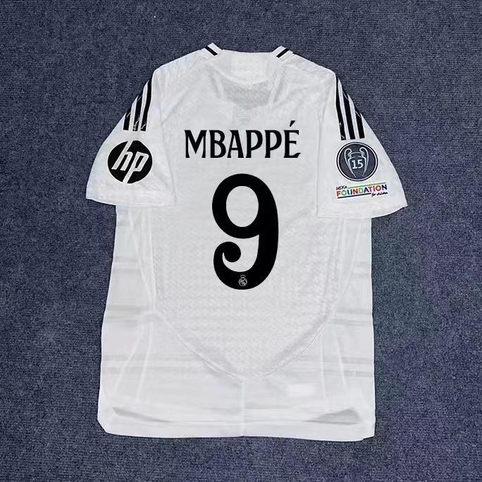 RMCF Soccer JerseyFans kit MBAPPE #9 KROOS #8 BELLINGHAM #5 MODRIC 10 SleveltWhite Short Sleeves 2425